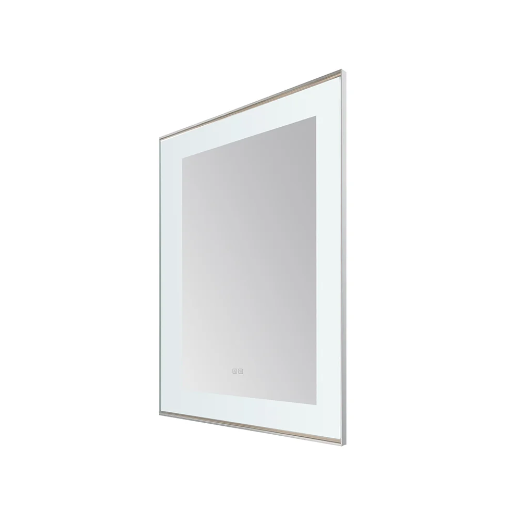 Aquadom Lexington 30''x 36'' x 2.28'' LED Lighted Slim Frame Mirror with Defogger Chrome Finish