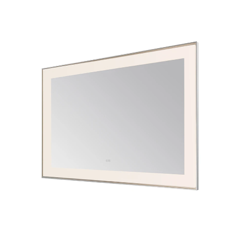 Aquadom Lexington 60''x 36'' x 2.28'' LED Lighted Slim Frame Mirror with Defogger Chrome Finish