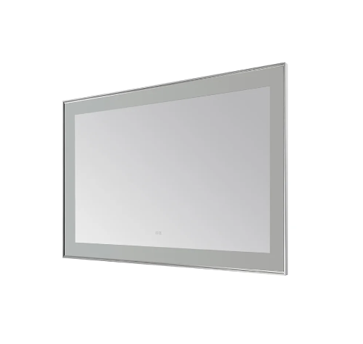 Aquadom Lexington 60''x 36'' x 2.28'' LED Lighted Slim Frame Mirror with Defogger Chrome Finish