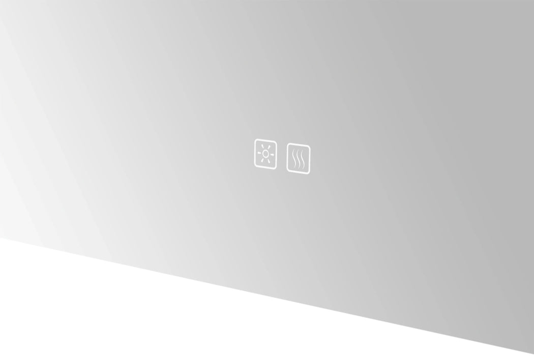 Aquadom Lexington 60''x 36'' x 2.28'' LED Lighted Slim Frame Mirror with Defogger Matte Black Finish