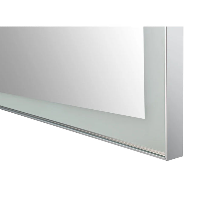 Aquadom Lexington 72''x 36'' x 2.28'' LED Lighted Slim Frame Mirror with Defogger Chrome Finish