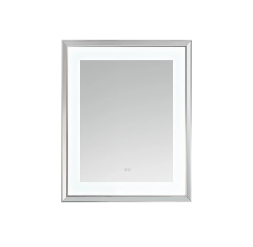 Aquadom Madison 30''x 36'' x 2.28'' LED Lighted Chamfer Frame Mirror with Defogger Chrome Finish