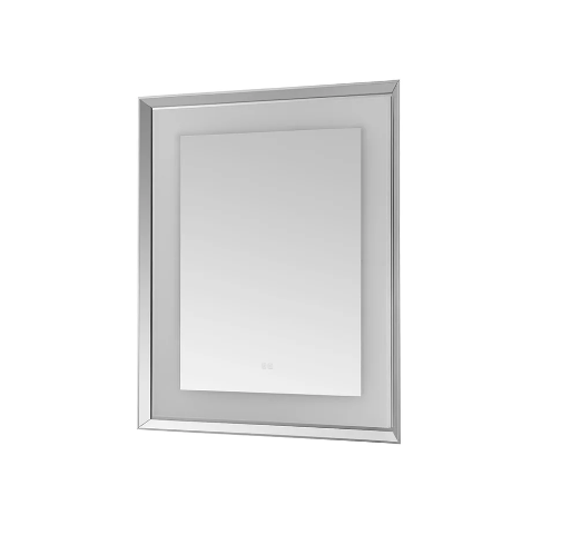 Aquadom Madison 30''x 36'' x 2.28'' LED Lighted Chamfer Frame Mirror with Defogger Chrome Finish