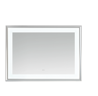 Aquadom Madison 48''x 36'' x 2.28'' LED Lighted Chamfer Frame Mirror with Defogger Chrome Finish