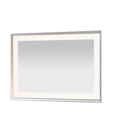 Aquadom Madison 48''x 36'' x 2.28'' LED Lighted Chamfer Frame Mirror with Defogger Chrome Finish
