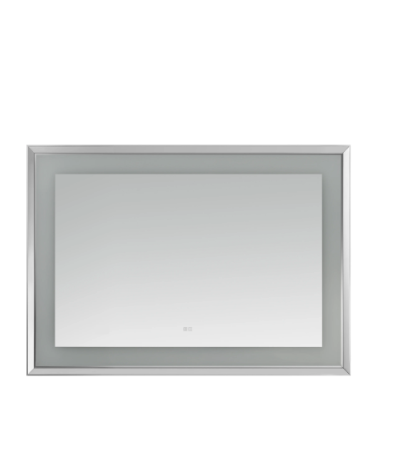 Aquadom Madison 48''x 36'' x 2.28'' LED Lighted Chamfer Frame Mirror with Defogger Chrome Finish