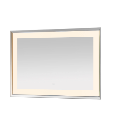 Aquadom Madison 48''x 36'' x 2.28'' LED Lighted Chamfer Frame Mirror with Defogger Chrome Finish