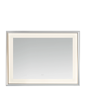 Aquadom Madison 48''x 36'' x 2.28'' LED Lighted Chamfer Frame Mirror with Defogger Chrome Finish