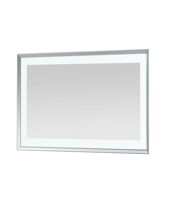 Aquadom Madison 48''x 36'' x 2.28'' LED Lighted Chamfer Frame Mirror with Defogger Chrome Finish
