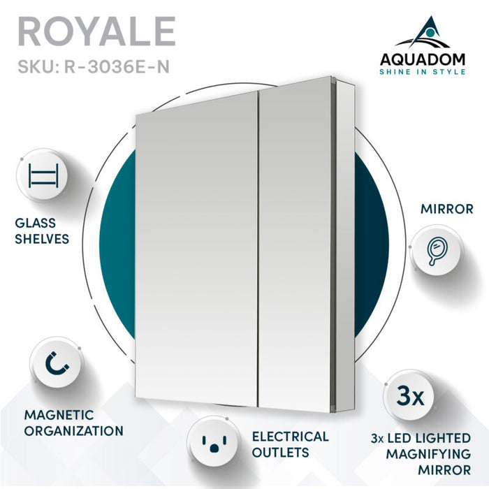 Aquadom Royale 30×36 Medicine Cabinet