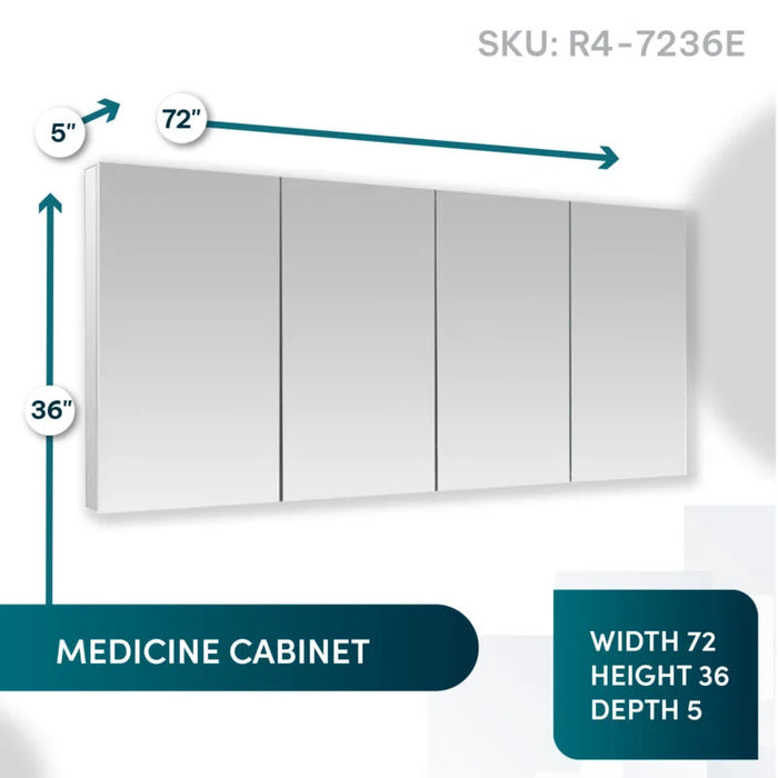 Aquadom Royale 72" × 36"  Medicine Cabinet