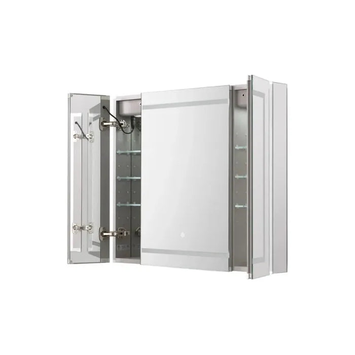 Aquadom Royale Plus 36'' × 30'' LED Lighted Triple Door Medicine Cabinet