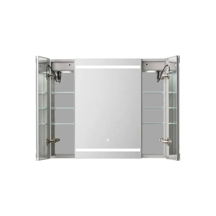 Aquadom Royale Plus 36'' × 30'' LED Lighted Triple Door Medicine Cabinet