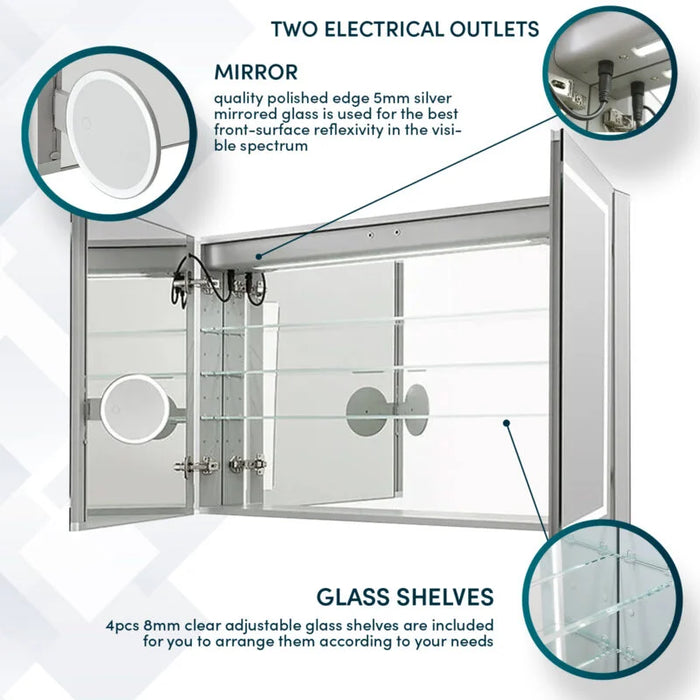 Aquadom Royale Plus 40×30 LED Lighted Medicine Cabinet