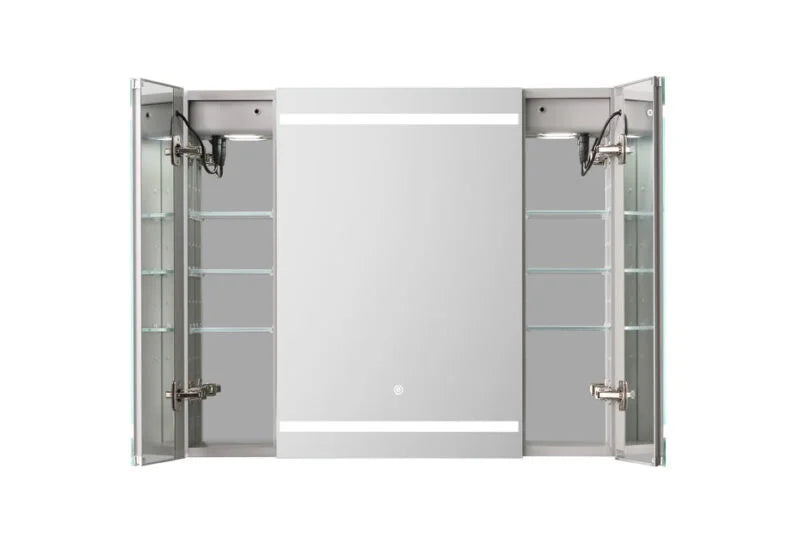 Aquadom Royale Plus 48'' × 36'' LED Lighted Triple Door Medicine Cabinet