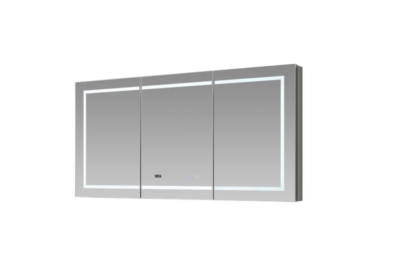 Aquadom Signature Royale 60'' × 36'' LED Lighted Triple Door Medicine Cabinet