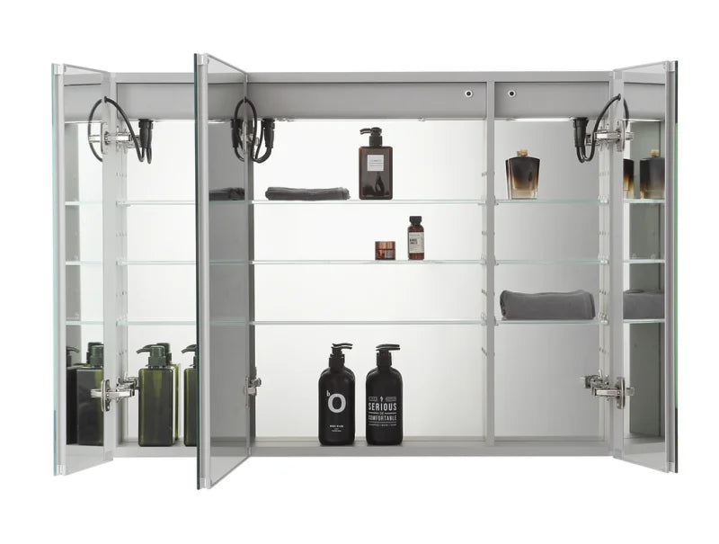 Aquadom Signature Royale 36'' × 30'' LED Lighted Triple Door Medicine Cabinet