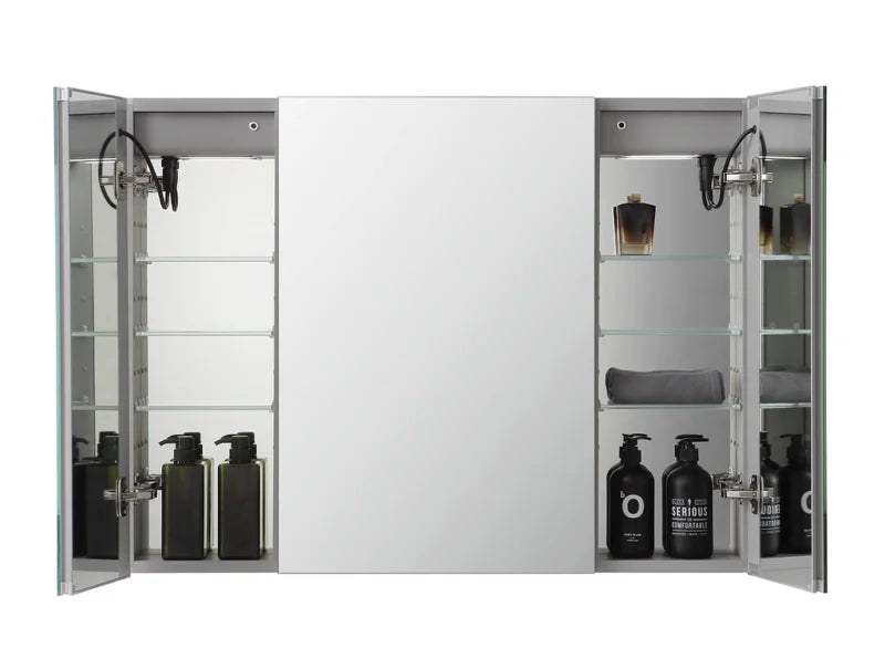 Aquadom Signature Royale 36'' × 30'' LED Lighted Triple Door Medicine Cabinet