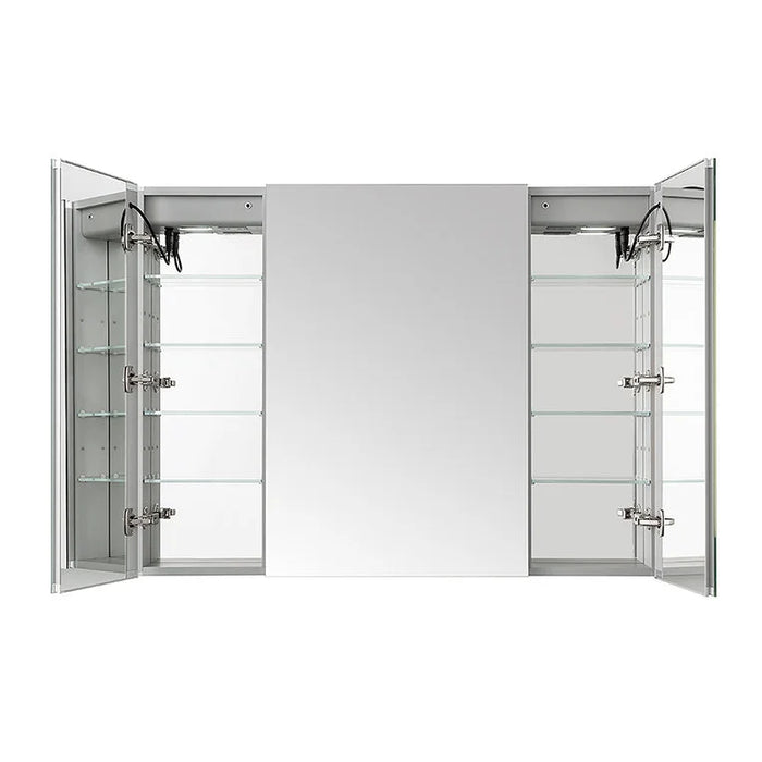 Aquadom Signature Royale 36'' × 36'' LED Lighted Triple Door Medicine Cabinet