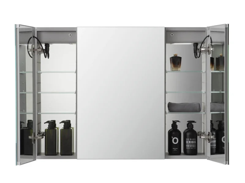 Aquadom Signature Royale 48'' × 30'' LED Lighted Triple Door Medicine Cabinet