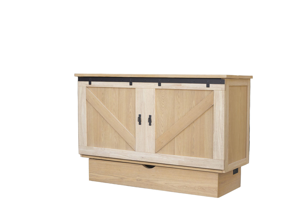 Arason Creden-ZzZ Bridger Queen Size Murphy Cabinet Bed White Oak 523-15