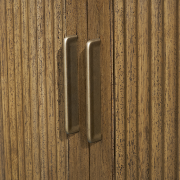 Arason Creden-ZzZ Verona Queen Size Murphy Cabinet Bed Reeded/Medium Brown 583-15