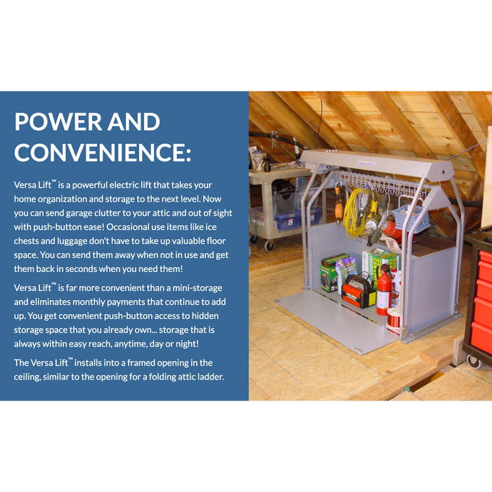 Attic Storage Electric Lift 250lbs - Model 32C by VersaLift