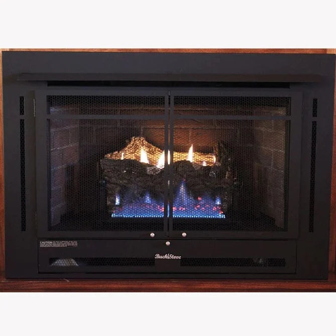 Buck Stove Manhattan 34ZC Old Town Red Fireplace