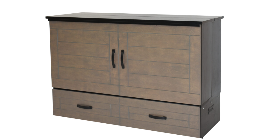 Cabinet Murphy Bed | Queen | Metro Pebble Grey & Black | Elite Series | CabinetBed Inc