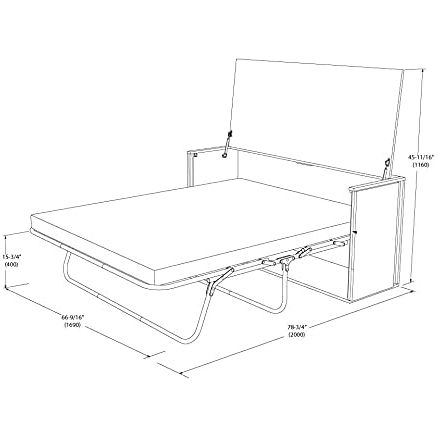 Console Murphy Bed With Desk, Queen Size, by Leto Muro