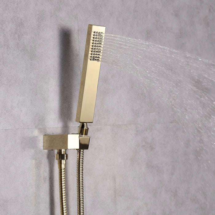 Eviva Beverly Gold Coated Shower and Tub Faucet Set EVSH548BGL