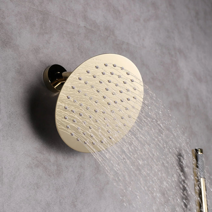 Eviva Splash Gold Coated Shower and Tub Faucet Set EVSH76GD