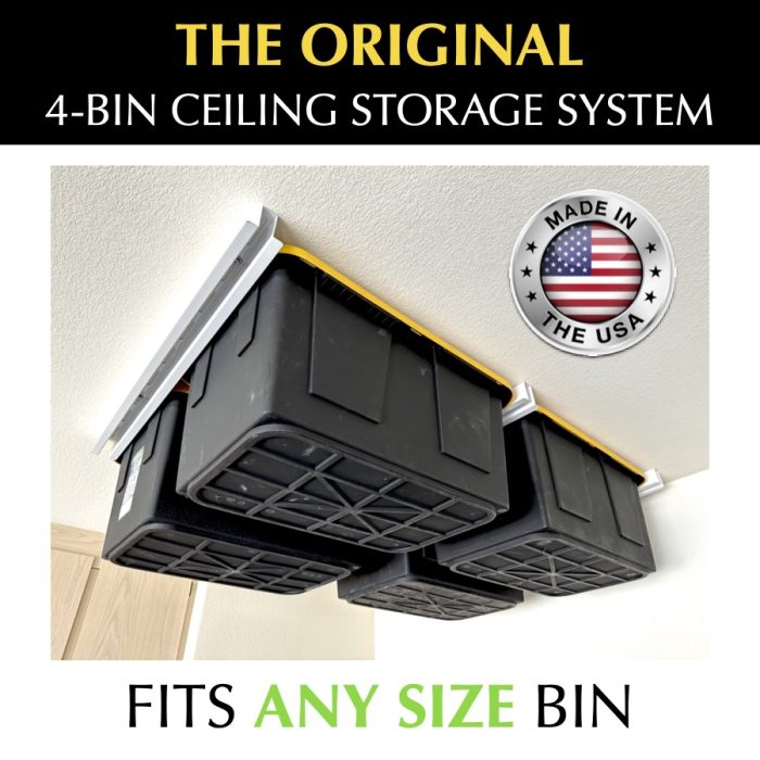 Garage Storage Bin Slide Overhead by E-Z Garage Storage