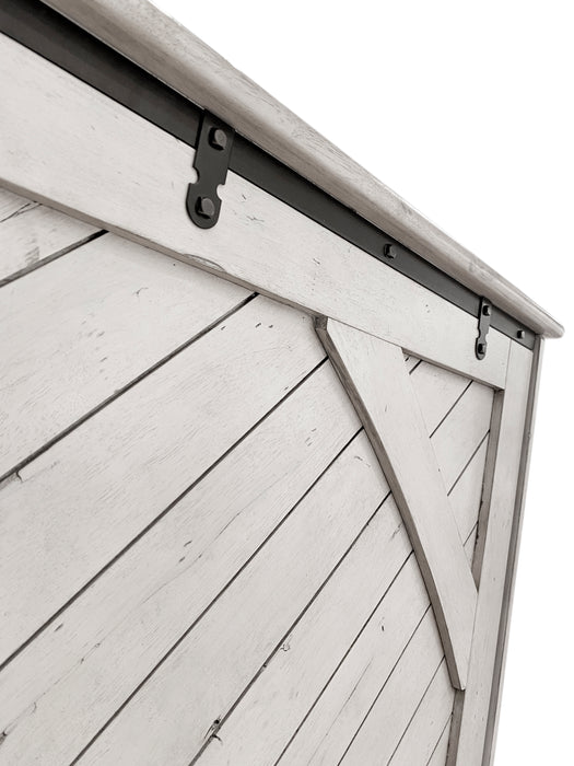 Night and Day Furniture Ranchero Murphy Cabinet Bed, Queen, Wildwood Vintage White