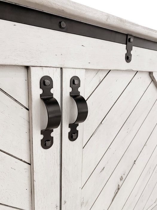 Night and Day Furniture Ranchero Murphy Cabinet Bed, Queen, Wildwood Vintage White