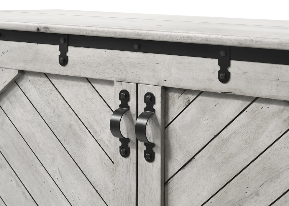 Night and Day Furniture Ranchero Murphy Cabinet Bed, Queen, Wildwood Vintage White