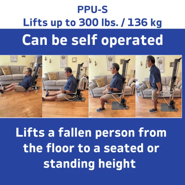 IndeeLift PPU-S Human Floor Lift 300 lbs Capacity Floor To Stand