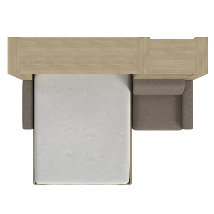 Queen Size Murphy Bed with Extended Couch | Inovabed