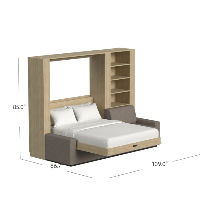 Queen Size Murphy Bed with Extended Couch | Inovabed