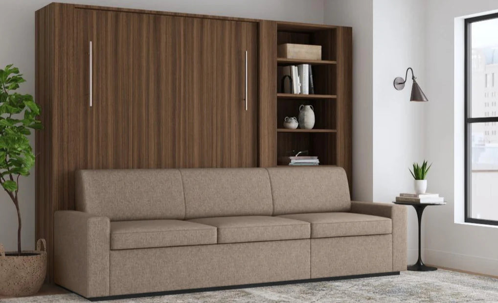 Queen Size Murphy Bed with Extended Couch | Inovabed