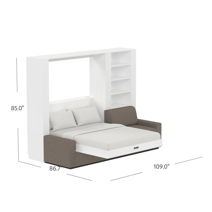 Queen Size Murphy Bed with Extended Couch | Inovabed
