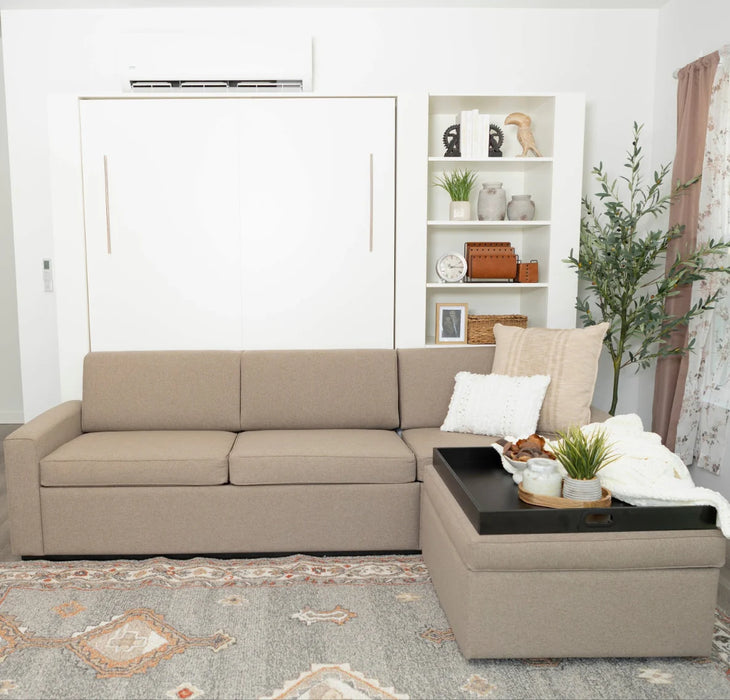 Queen Size Murphy Bed with Extended Couch | Inovabed