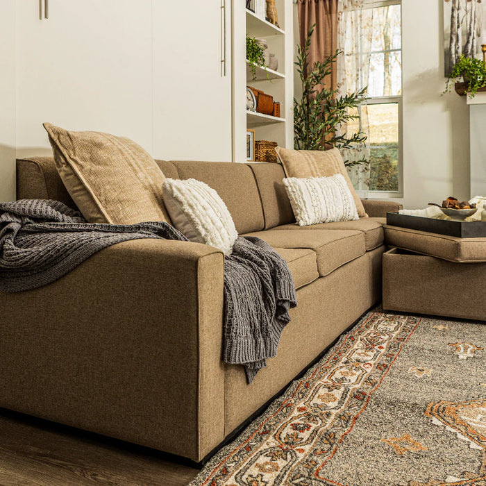 Queen Size Murphy Bed with Extended Couch | Inovabed