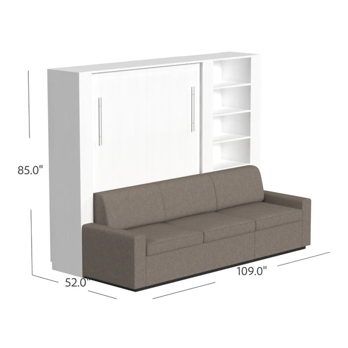 Queen Size Murphy Bed with Extended Couch | Inovabed