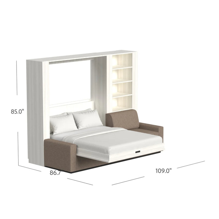 Queen Size Murphy Bed with Extended Couch | Inovabed