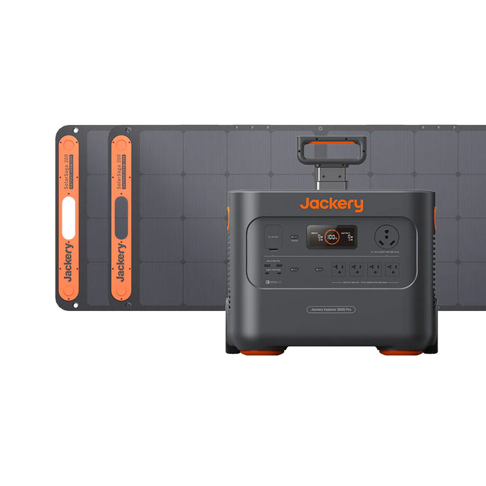 Jackery Explorer 3000 Pro Portable Power Station and 200W Solar Panel  60-3020-USA1B1