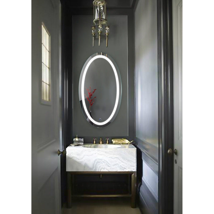 Krugg Icon 24'' X 42'' Oval LED Bathroom Mirror