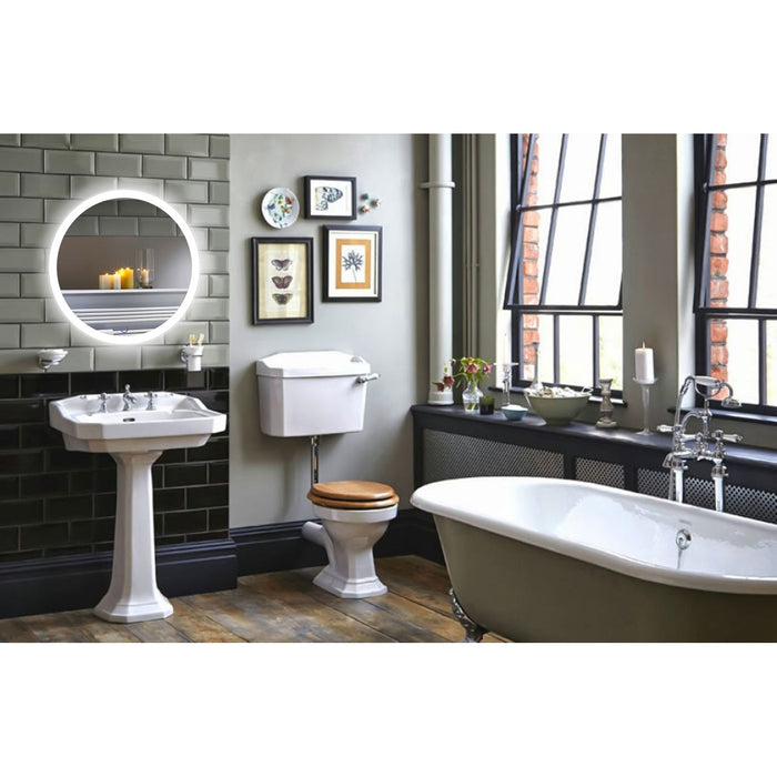 Krugg Sol 27'' x 27'' LED Bathroom Mirror with Dimmer & Defogger SOL27