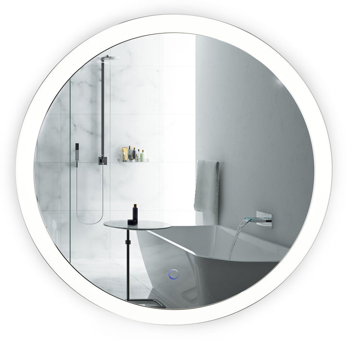 Krugg Sol 27'' x 27'' LED Bathroom Mirror with Dimmer & Defogger SOL27