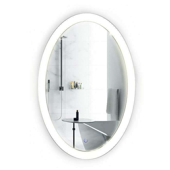 Krugg Sol Oval 20'' x 30'' LED Bathroom Mirror with Dimmer & Defogger Sol2030